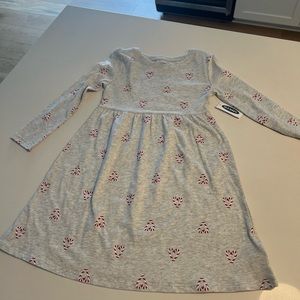 Girls 5T heart candy cane tshirt dress